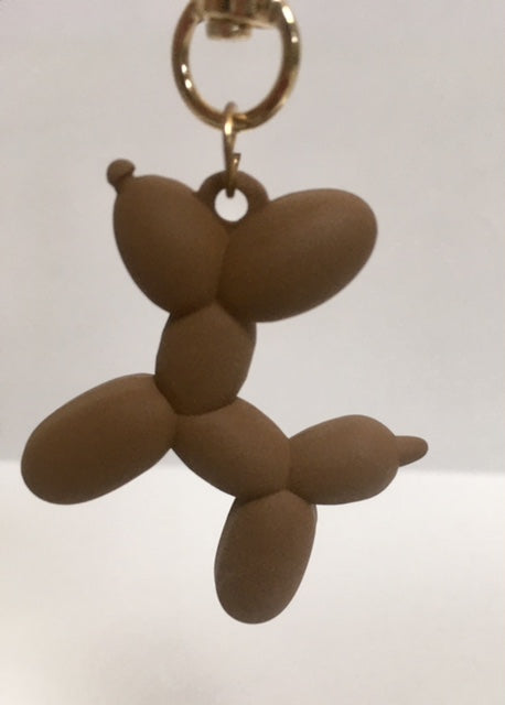 Balloon Dog Keychain - Matte Chocolate Coco