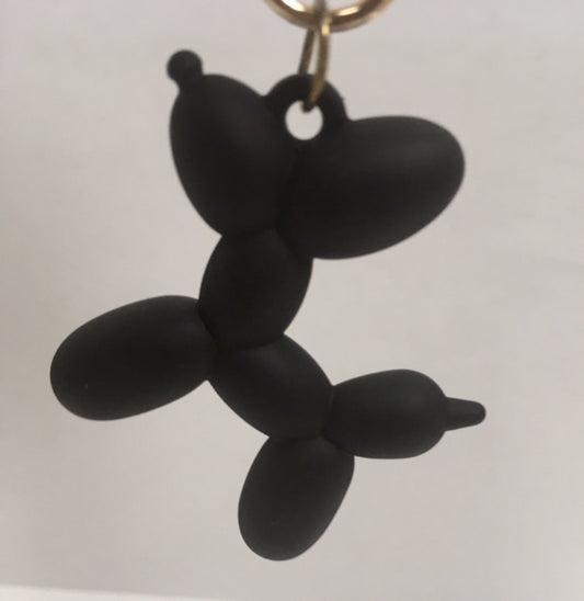 Balloon Dog Keychain - Matte Black