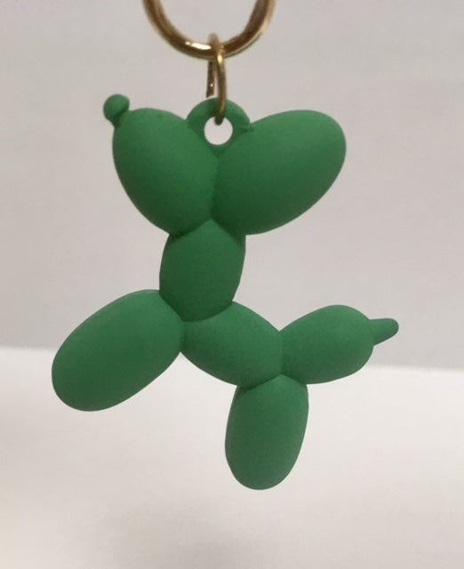 Balloon Dog Keychain - Matte Emerald Green