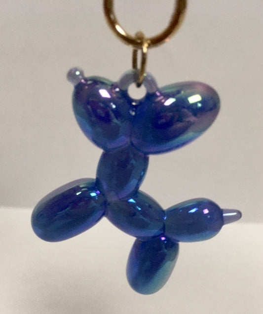 Balloon Dog Keychain - Iridescent Indigo