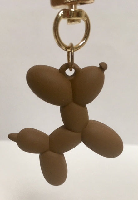 Balloon Dog Keychain - Matte Chocolate Coco