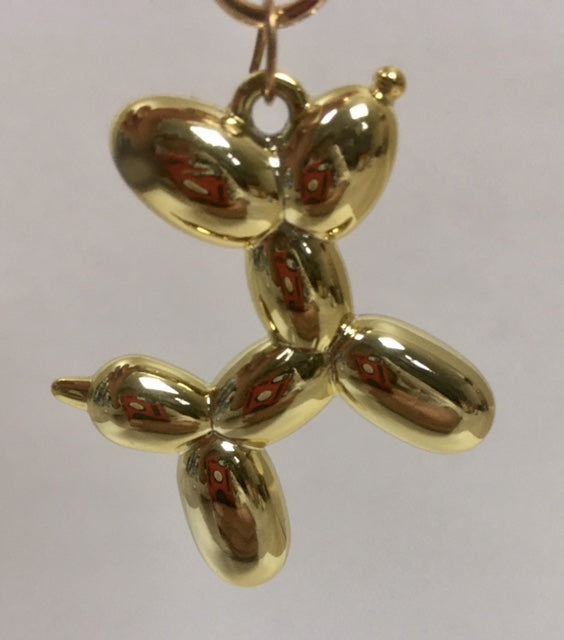 Balloon Dog Keychain - Gold