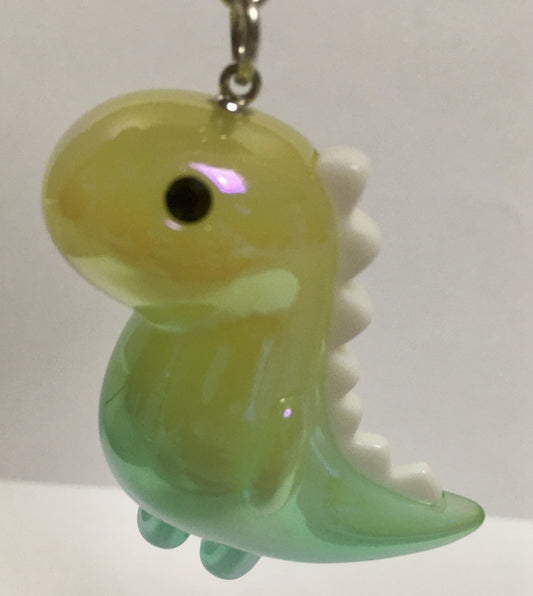 Dinosaur Keychain - Lime Lemonade Ombre