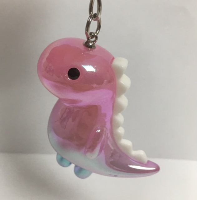 Dinosaur Keychain - Pink and Periwinkle Ombre