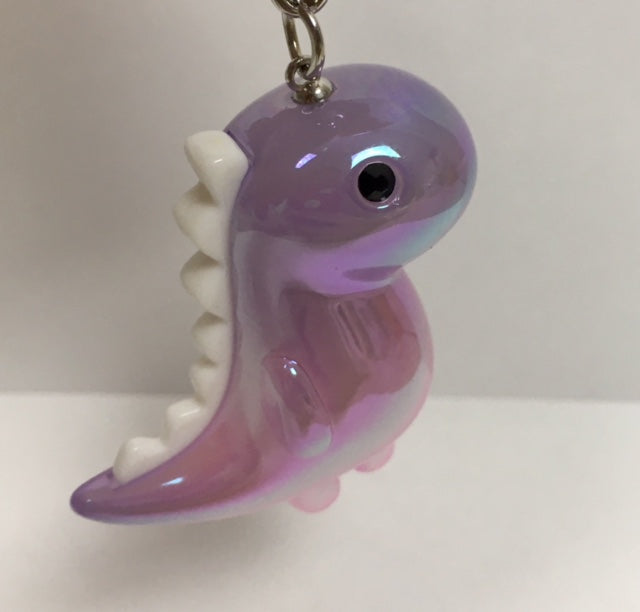 Dinosaur Keychain - Purple and Pink Ombre